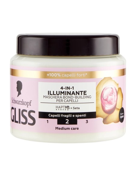 offerta Schwarzkopf Gliss 4in1 Illuminante Maschera Bond-Building per Capelli Spenti 400 ml