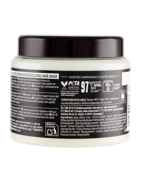 offerta Schwarzkopf Gliss 4in1 Ultra Repair Maschera Bond-Building per Capelli Secchi 400 ml