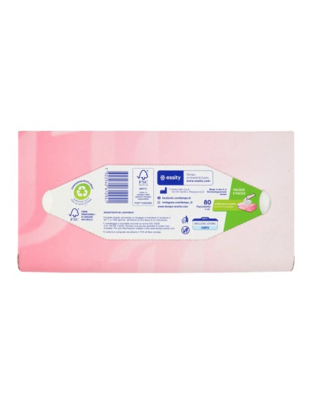 offerta Tempo Pelli Sensibili Box 4 Veli Balsamo con Olio di Mandorla e Aloe Vera 80 Fazzoletti