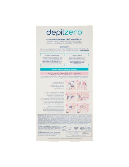 offerta Depilzero Strisce Depilatorie Gambe e Braccia Formula No Stress 20 Pz