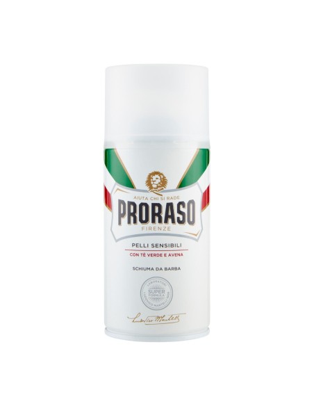 offerta Proraso Schiuma da Barba Pelli Sensibili con Tè Verde e Avena 300 ml