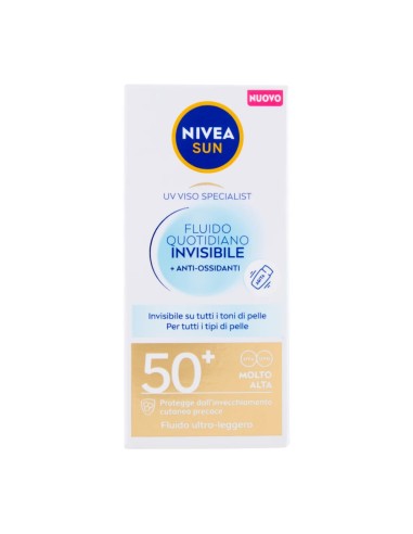 offerta Nivea Sun UV Viso Specialist Fluido Quotidiano Invisibile 50+ Molto Alta 40 ml