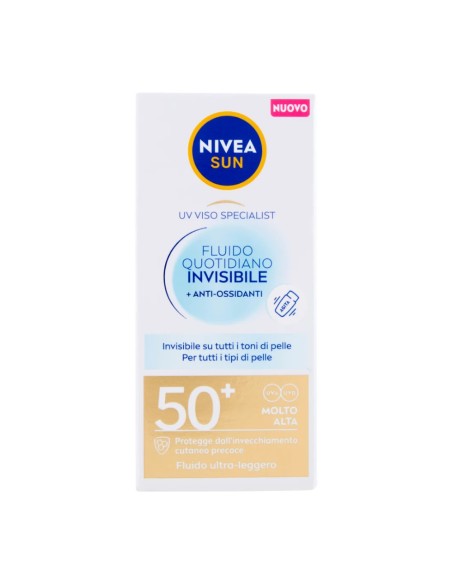 offerta Nivea Sun UV Viso Specialist Fluido Quotidiano Invisibile 50+ Molto Alta 40 ml
