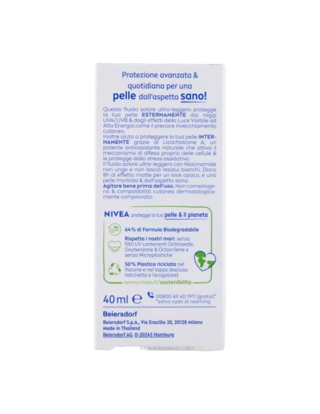 offerta Nivea Sun UV Viso Specialist Fluido Quotidiano Invisibile 50+ Molto Alta 40 ml
