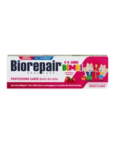 Biorepair Oral Care Bimbi 0-6 Anni Protezione Carie Denti da Latte con Estratto di Fragola 50 ml