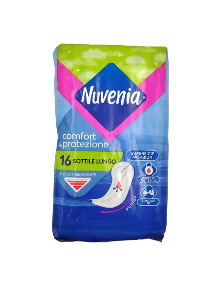 offerta Nuvenia Comfort & Protezione Assorbenti Sottile e Lungo Flusso Abbondante 16 Pz