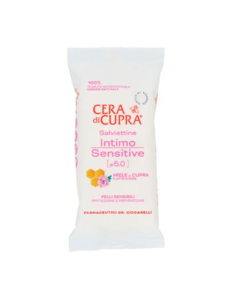 offerta Cera di Cupra Salviettine Intimo Sensitive pH 5,0 per Pelli Sensibili 12 Pz