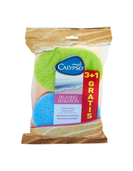 offerta Calypso Relaxing Sensation Spugna Corpo Colorata 4 Pz