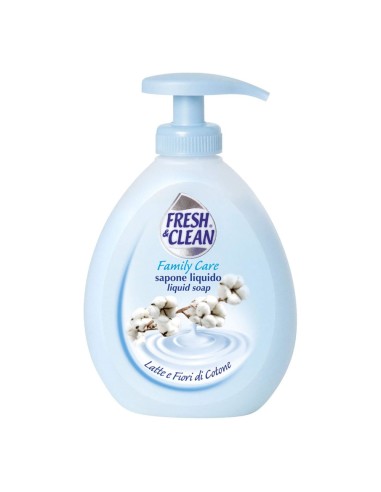 offerta Fresh & Clean Family Care Sapone Liquido Mani Latte e Fiori di Cotone 300 ml
