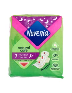 Nuvenia Natural Care Assorbenti Notte con Ali Flusso...