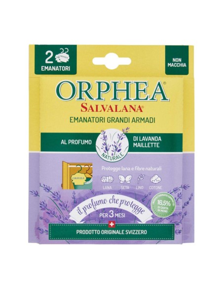 offerta Orphea Salvalana Emanatori per Grandi Armadi Profumo di Lavanda Maillette 2 Pz