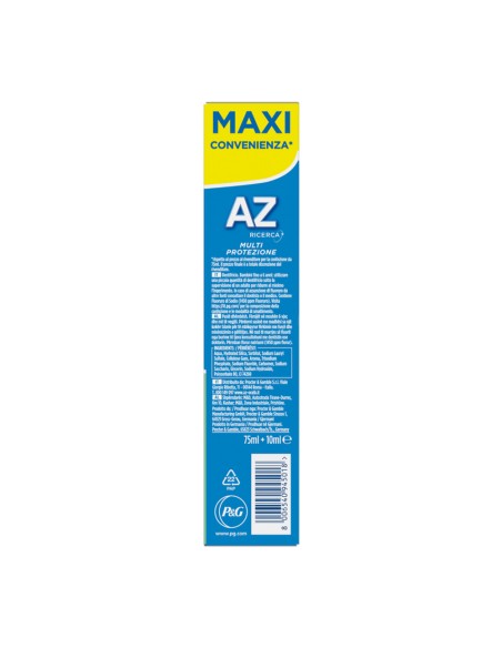 offerta AZ Dentifricio Multi Protezione Famiglia con Menta Leggera 75+10 ml