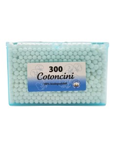 Cotoncini in Morbido Cotone 100% Biodegradabili 300 pezzi