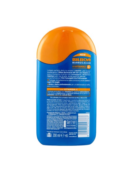 offerta Bilboa Burrocacao Pelli Delicate SPF 50+ Molto Alta con Vitamina C 200 ml