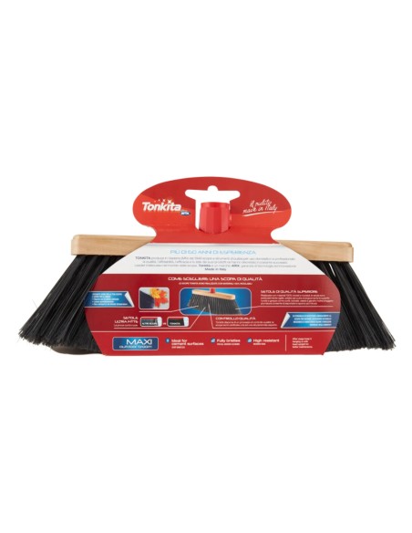 offerta Tonkita Scopa Maxi per Interni Massima Densità di Setole Senza Manico 1 Pz