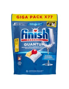 Finish Powerball Quantum Limone Giga Pack Detergente Lavastoviglie 77 Tabs