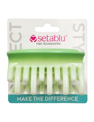 offerta Setablu Pinza Capelli con Doppi Denti 8 Cm Colore Verde 1 Pz