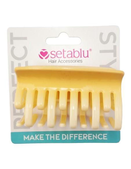 offerta Setablu Pinza Capelli con Doppi Denti 8 Cm Colore Giallo 1 Pz