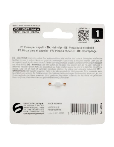 offerta Setablu Pinza Capelli con Doppi Denti 8 Cm Colore Giallo 1 Pz