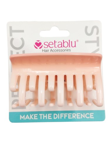 offerta Setablu Pinza Capelli con Doppi Denti 8 Cm Colore Pesca 1 Pz