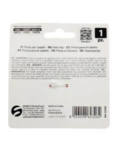Setablu Pinza Capelli con Doppi Denti 8 Cm Colore Rosa 1 Pz 2