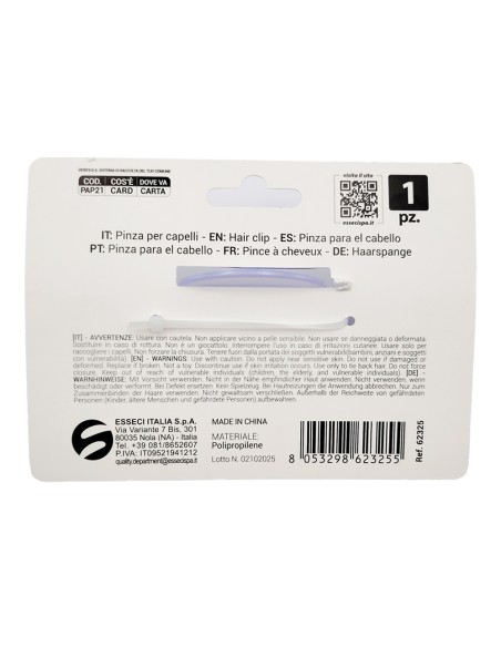 offerta Setablu Pinza Capelli Denti Larghi 12 Cm Colore Indaco 1 Pz