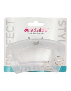Setablu Pinza Capelli con Decorazione a Fiori 9 Cm Colore...