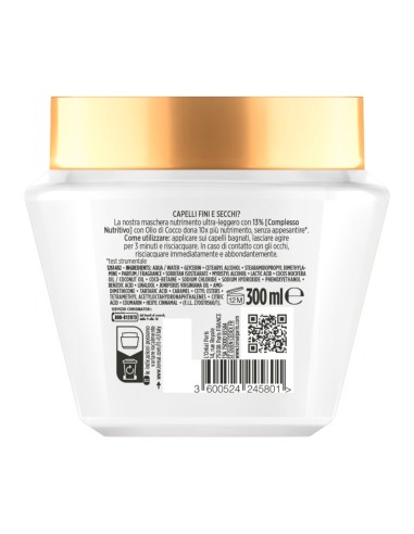 offerta Elvive L'Oreal Paris Olio Straordinario Maschera Cocco Nutrimento Ultra Leggero 300 ml