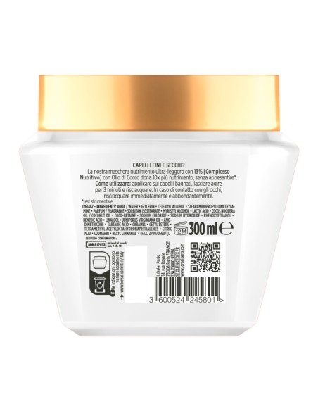 offerta Elvive L'Oreal Paris Olio Straordinario Maschera Cocco Nutrimento Ultra Leggero 300 ml