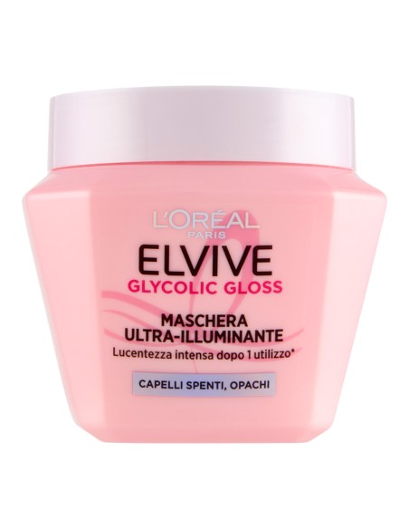 offerta Elvive L'Oreal Paris Glycolic Gloss Maschera Ultra-Illuminante 300 ml