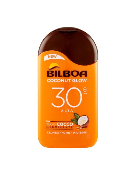 offerta Bilboa Coconut Glow SPF 30 Protezione Alta con Olio di Cocco Illuminante 200 ml