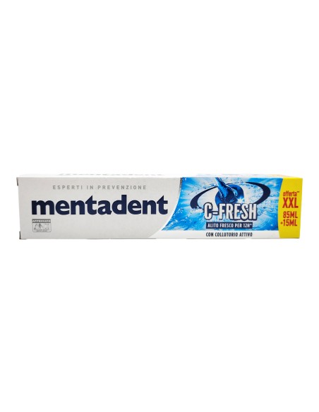 offerta Mentadent C-Fresh Dentifricio Alito Fresco 12 Ore con Collutorio Attivo 100 ml