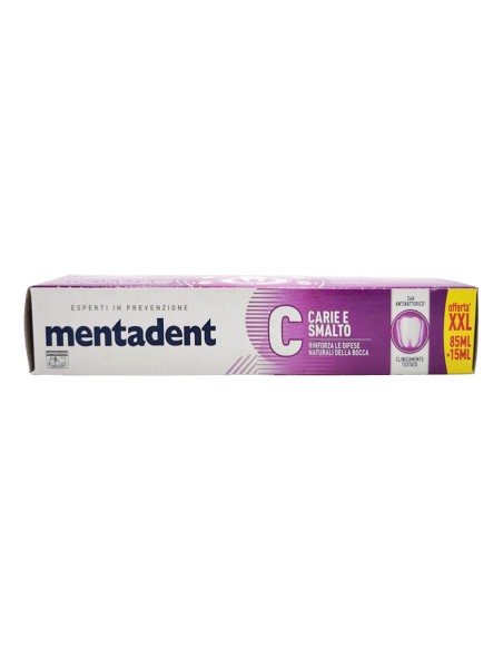 offerta Mentadent Carie e Smalto Dentifricio Rinforza le Difese Naturali della Bocca 100 ml