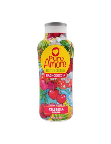 offerta Puro Amore Frutti e Coccole Bagnodoccia Profumo Intenso di Ciliegia Golosa 650 ml