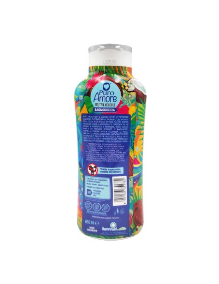 offerta Puro Amore Frutti e Coccole Bagnodoccia Profumo Intenso di Cocco Cremoso 650 ml