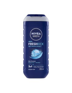 Nivea Men Fresh Kick Cooling Doccia Gel 5in1 Effetto Freshezza con Mentolo 250 ml