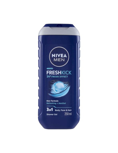 offerta Nivea Men Fresh Kick Cooling Doccia Gel 5in1 Effetto Freshezza con Mentolo 250 ml