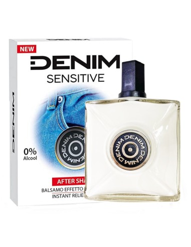 offerta Denim Sensitive After Shave Balsamo Dopobarba 0% Alcool Effetto Immediato 100 ml