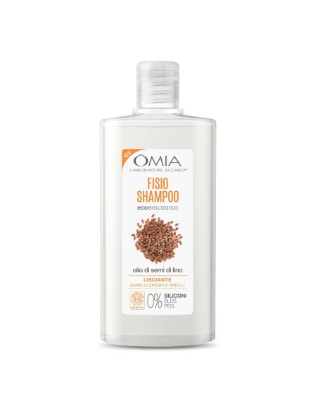 offerta Omia Fisio Shampoo Eco Biologico Olio di Semi di Lino Lisciante Capelli Crespi e Ribelli 200 ml
