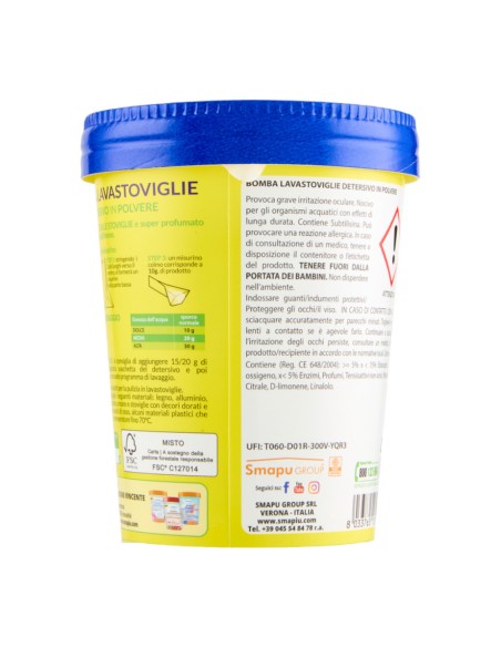 offerta Smapiù Bomba Lavastoviglie Detersivo in Polvere Fragranza Limone 500 g