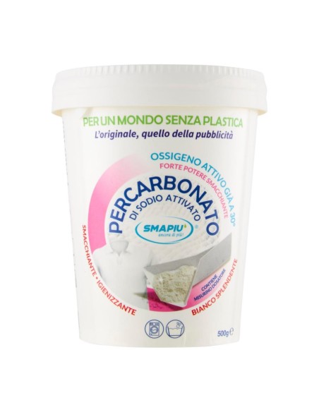 offerta Smapiù Percarbonato di Sodio Attivato Smacchiatore in Polvere Capi Bianchi 500 g