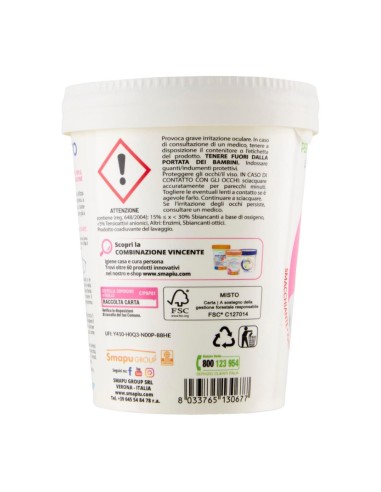 offerta Smapiù Percarbonato di Sodio Attivato Smacchiatore in Polvere Capi Bianchi 500 g