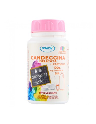 offerta Smapiù Candeggina Delicata in Pastiglie Effervescenti Per Capi Colorati e Delicati 40 Pz