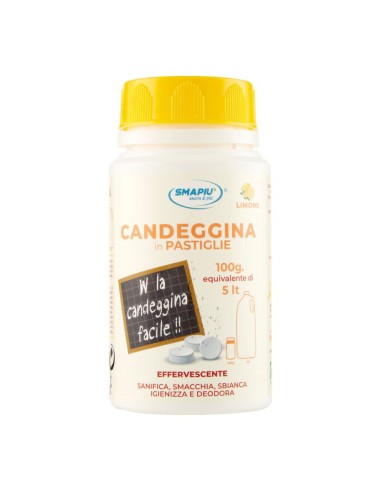 offerta Smapiù Candeggina in Pastiglie Effervescenti Fragranza Limone 40 Pz