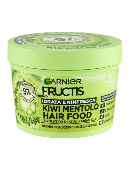 offerta Garnier Fructis Maschera Multiuso Idrata e Rinfresca Hair Food Kiwi Mentolo 390 ml