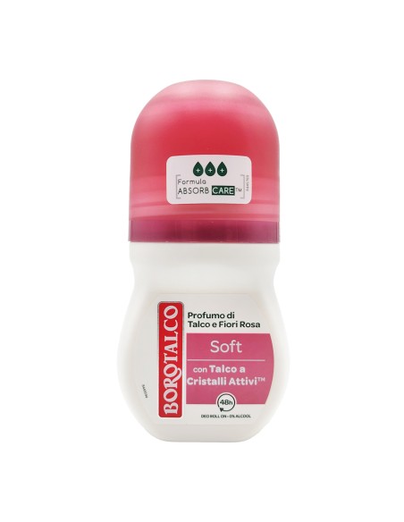 offerta Borotalco Soft Deodorante Roll-On Profumo Talco e Fiori di Rosa 50 ml