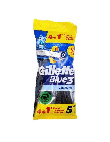 offerta Gillette Blue 3 Smooth Rasoio con 3 Lame e Striscia Protettiva Comfort Gel 5 Rasoi