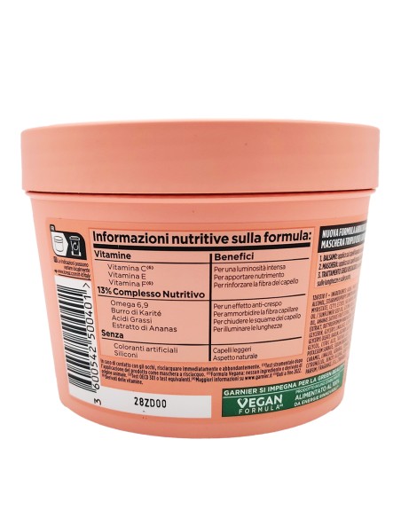 offerta Garnier Fructis Maschera Triplo Uso Lunghezze Luminose Hair Food Ananas 390 ml