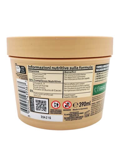 offerta Garnier Fructis Maschera Multiuso Rigenera Ricci Hair Food Burro di Cacao 390 ml