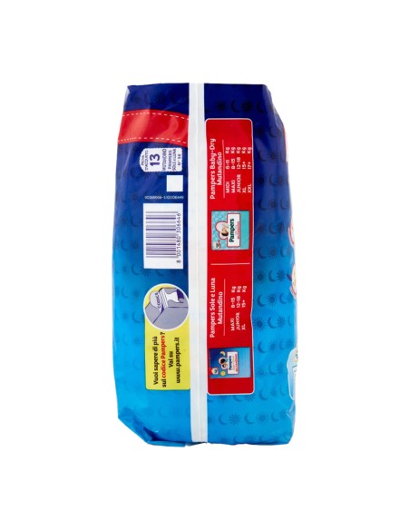offerta Pampers Sole e Luna Pannolini Mutandino per Bambini 6 XL 15 Kg 13 Pz